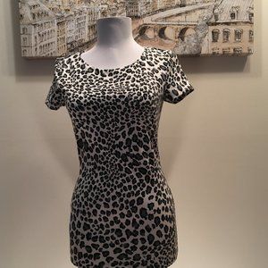 Forever 21 Leopard Dress-black and white